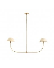 Lámpara de araña esférica Pawrior de vidrio orgánico con múltiples cabezales - Lámpara de rama con diseño moderno de nubes