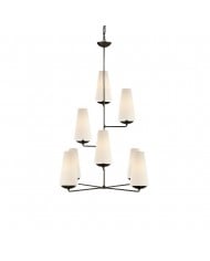 Lustre vintage somptueux en cristal en forme de larme HL1419