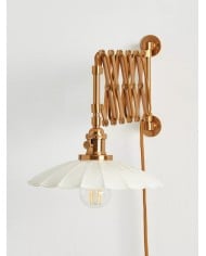 Auriglow Modern Wall Sconce – Brass Perforated Light for Bedroom or Hallway HL1383