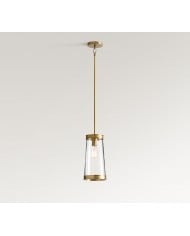 Suspension en verre Lawson - Verre recyclé et laiteux avec accents bronze HL1534