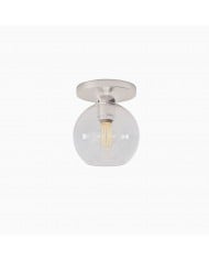 Jelvane Drum Flush Mount z kloszem materiałowym HL1480