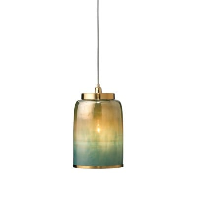 Helvo Green and Gold Hanging Pendant - Stylish Glass Lamp for Interiors HL1436 Helvo Green and Gold Hanging Pendant - Stylish Glass Lamp for Interiors HL1436