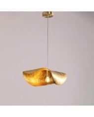 Foldray Läderpendel - Kammusslad Varmt Ljus för Sovrum & Hall HL1392