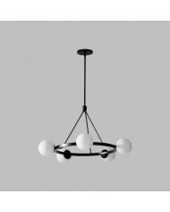Lustre rond Brelia - Plafonnier moderne en verre laiteux HL1520