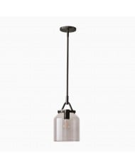 Lampa wisząca Oslan Ivory Linen – nowoczesna lampa sufitowa z abażurem w kształcie muszli HL1584