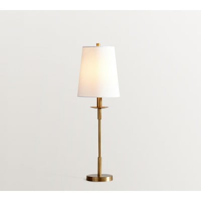 Rowan Modern Iron Table Lamp - Industrial Farmhouse Linen Bedside Reading Light HL1540 Rowan Modern Iron Table Lamp - Industrial Farmhouse Linen Bedside Reading Light HL1540