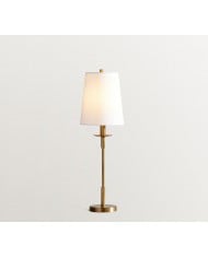 Lampe de table Lawson en verre recyclé avec port USB – Design moderne en laiton et bronze HL1532