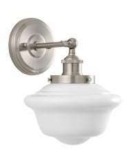 Aplique de pared para tocador Capigia de vidrio y metal: lámpara de baño moderna y elegante HL1393