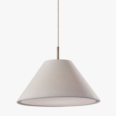 Lorvion Linen Drum Shade Flush Mount & Pendant - Lampa sufitowa w kolorze antycznego mosiądzu HL1438