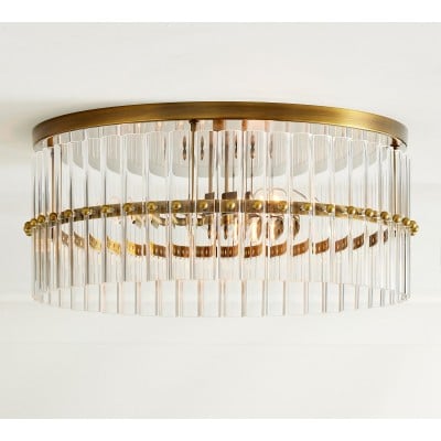 Plafonnier encastré en cristal Lumora – Élégant plafonnier en laiton HL1560