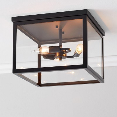 Ferrix Minimalistisch Iron Flush Mount Ceiling Light - Modern Outdoor Glass Ceiling Lamp HL1544 Ferrix Minimalistisch Iron Flush Mount Ceiling Light - Modern Outdoor Glass Ceiling Lamp HL1544