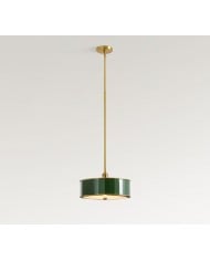 Lampada a sospensione in cristallo Lumora – Elegante ottone anticato e vetro tagliato HL1574