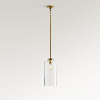 Collection de suspensions minimalistes en verre Sterling - Luminaires vintage en laiton HL1533