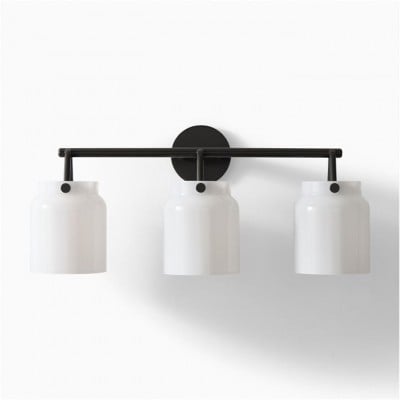 Hanton Modern 3-Light Wall Sconce - Metal Bathroom Fixture HL1597 Hanton Modern 3-Light Wall Sconce - Metal Bathroom Fixture HL1597