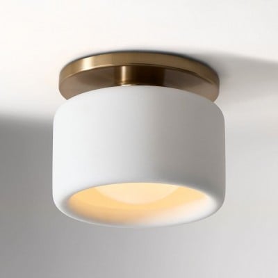 Cerova moderne porseleinen plafondlamp met elegante ivoorkleurige kap HL1621