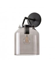 Applique murale d'intérieur et d'extérieur en verre cannelé Rivora - Applique murale moderne pour la décoration intérieure