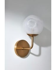 Aplique de tocador con flores de vidrio Revalis – Lámpara de pared floral moderna HL1375