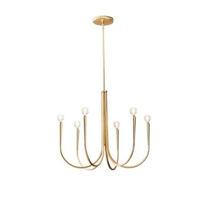 Borvia Swoop Arm Chandelier - Vintage-Inspired Modern Perfect for Home HL1457 Borvia Swoop Arm Chandelier - Vintage-Inspired Modern Perfect for Home HL1457