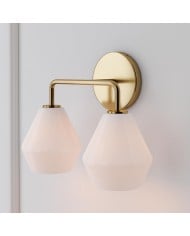 Applique murale simple vintage en métal Helvo - Applique murale en verre vert pour décoration intérieure HL1439