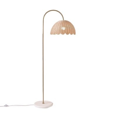 Lampa podłogowa Olvara Natural Rattan Bubble – oświetlenie pokoju dziecięcego z boho urokiem HL1459