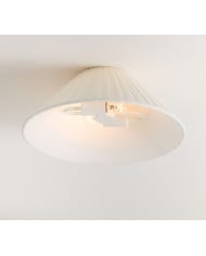 Plafonnier encastré Bravira - Verre strié et bullé HL1589