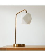 Delvora Champagnebrons bordslampa - Vintage industriell nattduksbordslampa HL1481