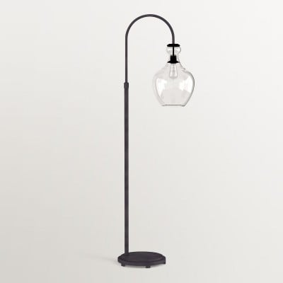 Lampadaire Lawson en verre recyclé - Éclairage en aluminium finition laiton unique HL1538