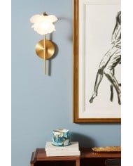 Applique da parete moderna Pawrior con sfera in vetro organico - Applique da parete con design a nuvola nordica HL1374