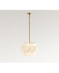 Suspension tambour en métal Forvara - Éclairage d'îlot de cuisine de style ferme HL1577