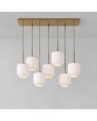 Lustre en cristal minimaliste Selvion - Luminaire sculptural en verre fabriqué à la main HL1476