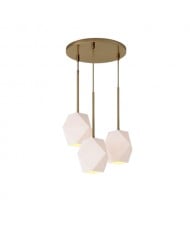 Lustre sculptural Talvior à 5 lumières – Design à facettes, finitions modernes – Illuminate Spaces HL1464