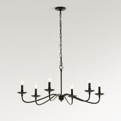 Rowan Timeless Iron Candle Design Chandelier - Industrial Interior Lighting For Bedroom HL1536 Rowan Timeless Iron Candle Design Chandelier - Industrial Interior Lighting For Bedroom HL1536
