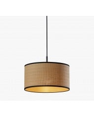 Lampa wisząca Solivara – lampa wisząca z lnianym kloszem warstwowym HL1511