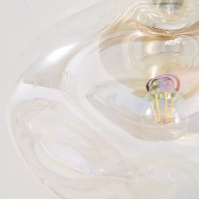 Plafonnier encastré Lightail - Verre irisé avec base en laiton HL1367