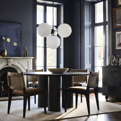 Lustre Ulvara avec globe en verre à grappe linéaire HL1479