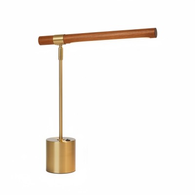 Moss Linear Wood LED-bordslampa – Justerbar USB-laddningslampa HL1638