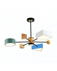 Lampadario Rivrona a 5 luci per ingresso - Illuminazione moderna in vetro rigato HL1609