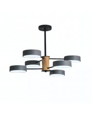 Lampadario in legno con blocchi colorati - Ramo 4 luci per cameretta HL1354