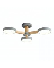Lampada da soffitto in legno Nordic Disc - LED semi-incasso per camera da letto HL1353
