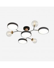 Nordic Wood Disc Ceiling Lamp - Bicycle LED Lamp for Kids' Room HL1350