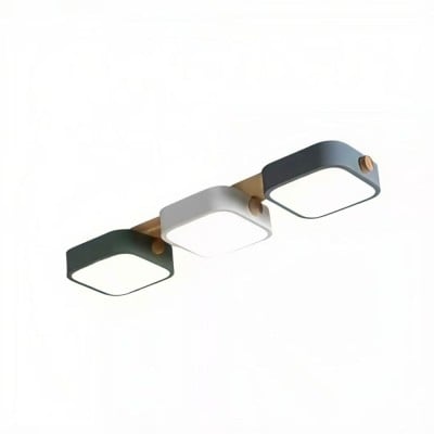 Wood Block Ceiling Light - Nordic Square LED Kitchen Lighting HL1348