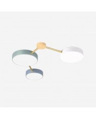 Modern Wood Disc Ceiling Lamp - Branch LED Lamp for Living Room HL1346