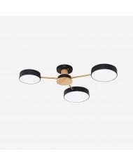 Modern Wood Disc Ceiling Lamp - Branch LED Lamp for Living Room HL1346