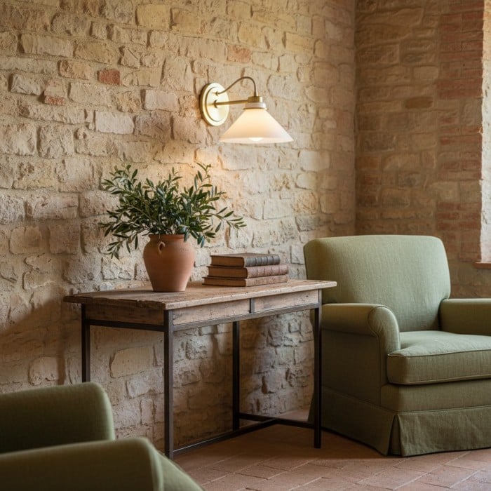 Aurenza Sconce – Vägglampa i lantlig stil med metalldetaljer för mysiga utrymmen HL1576 Aurenza Sconce – Vägglampa i lantlig stil med metalldetaljer för mysiga utrymmen HL1576