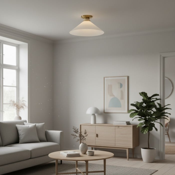 Aurenza Flush Mount – Boerderijplafondlamp met eenvoudig elegant design HL1578 Aurenza Flush Mount – Boerderijplafondlamp met eenvoudig elegant design HL1578