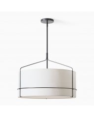 Pelviona moderne geribbelde glazen hanglamp - plafondlamp van mat en messing HL1441