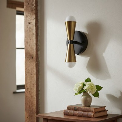 Pyralis Cone Linear Statement Wall Sconce - Modern Two Light Fixture HL1696