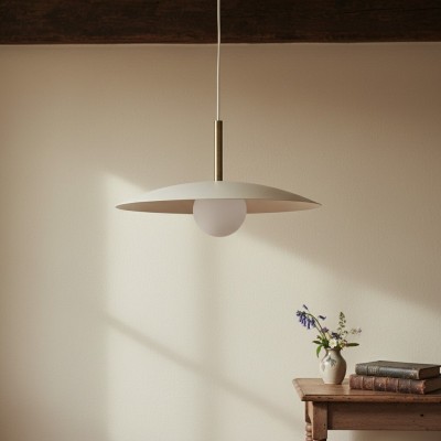 Curva Metall Minimalistische Pendelleuchte - Moderner Messing-Akzent-Scheibenschirm HL1764
