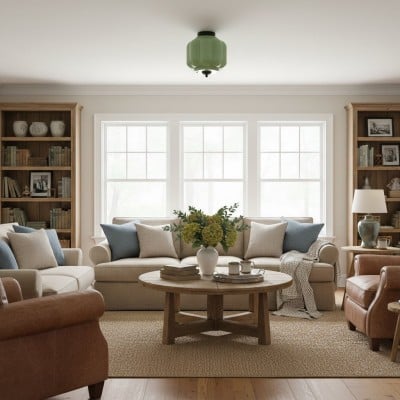 Vintage Eloise Milchglas Deckenleuchte - Vintage Charm Soft Glow HL1650