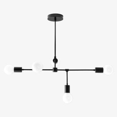 Mobilux Line 5 Light Chandelier - Modern Ceiling Hanging Lamp for Dining Room HL1717
